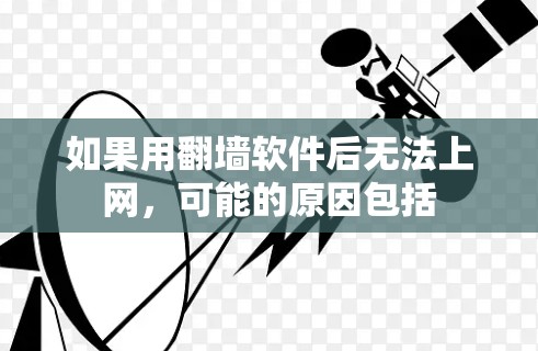 如果用翻墙软件后无法上网，可能的原因包括