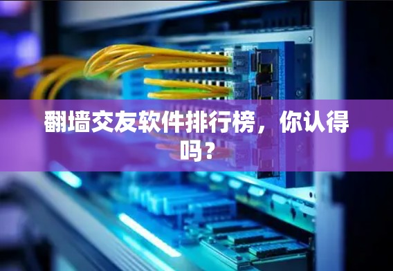 翻墙交友软件排行榜，你认得吗？