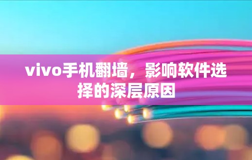 vivo手机翻墙，影响软件选择的深层原因