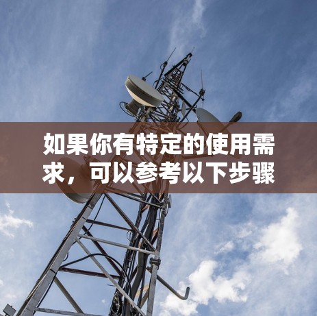 如果你有特定的使用需求，可以参考以下步骤来使用网络翻墙软件