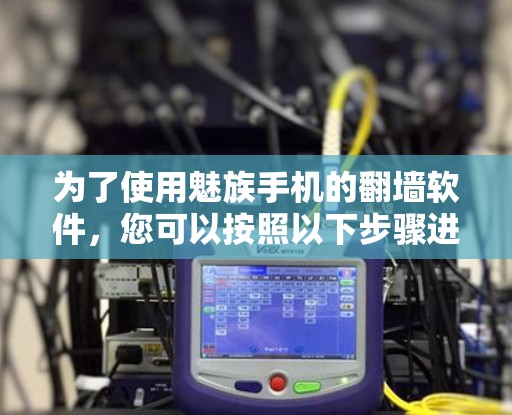 为了使用魅族手机的翻墙软件，您可以按照以下步骤进行