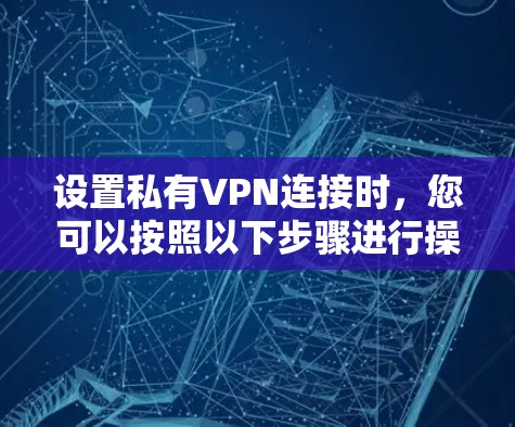 设置私有VPN连接时，您可以按照以下步骤进行操作