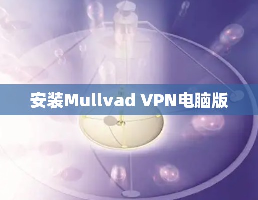 安装Mullvad VPN电脑版