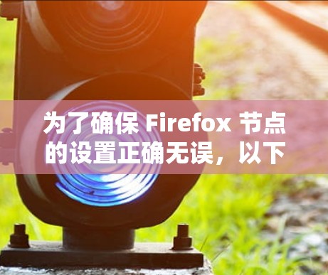 为了确保 Firefox 节点的设置正确无误，以下是一步步的指南